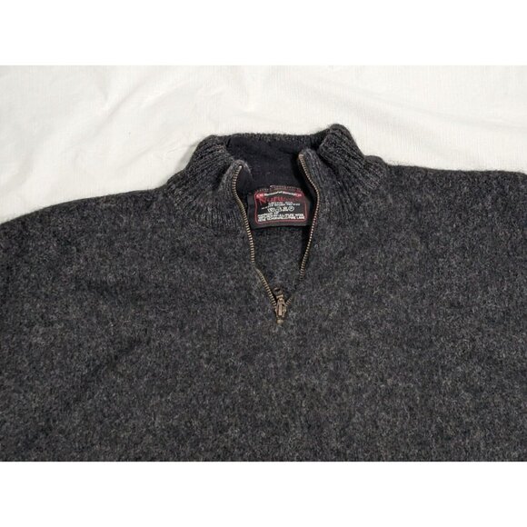 Vintage NORWOOL Pure Wool Sweater Mens 2XLarge XXLarge Zip Neck Norway Nordic - Picture 2 of 10